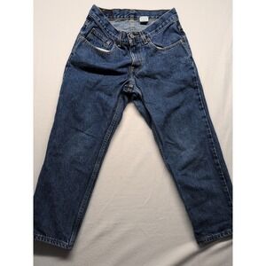 Vintage 2000 Levi's 550 Husky Relaxed Fit Red Tab Denim Blue Jeans